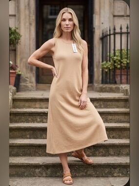 The Drop. Chic Tan Maxi Dress